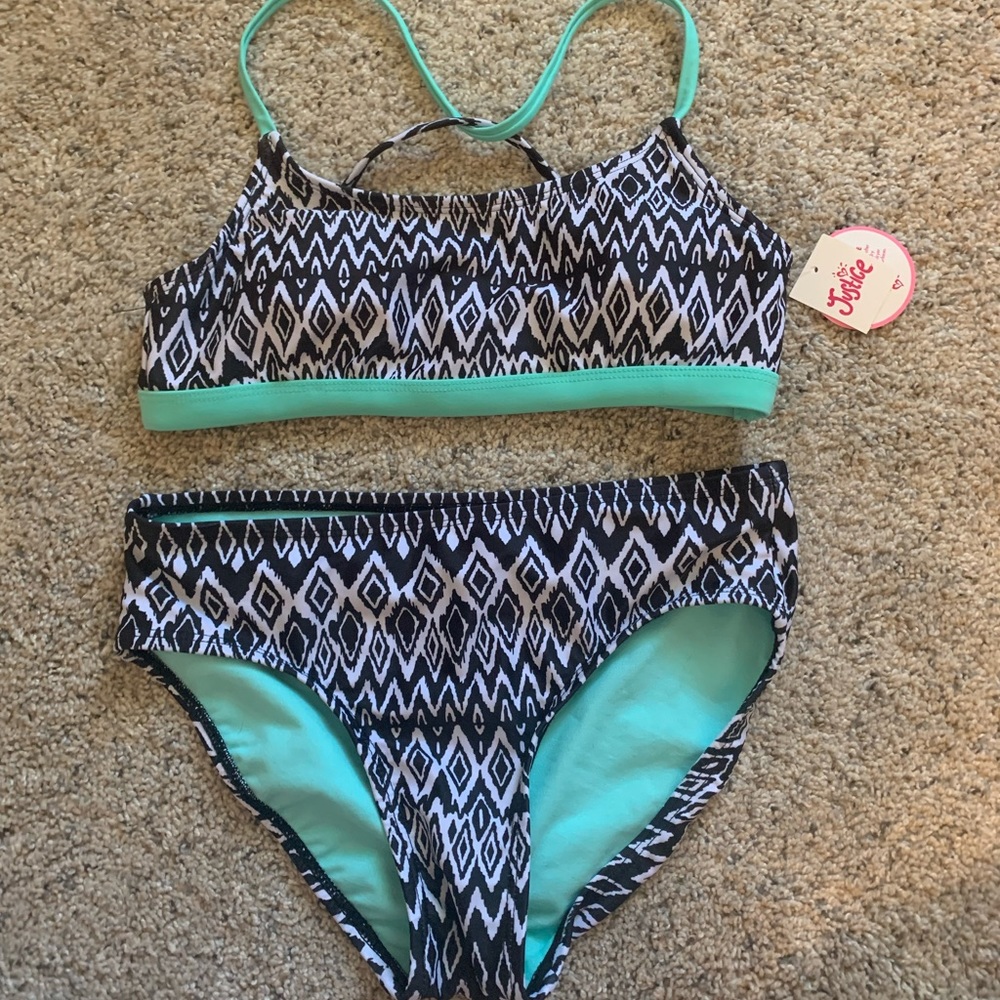 Justice Girls 2 piece Bathing Suit